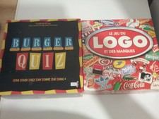 Lot de 2 jeux de société Burger Quiz canal + et le jeu des marques Logo Best Of