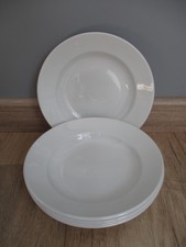  5 ASSIETTES CREUSES ANCIENNES BADONVILLER  BLANCHES FRENCH PLATES