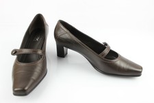 GEOX Escarpins à brides Cuir Marron Foncé T 37 Bon état