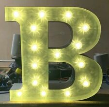 Galvanisé géant Light Up lettre "B" tension secteur 15 x ampoules à DEL 24 V 70x70cm