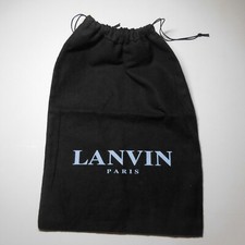 Sac poche polochon LANVIN Paris noir bleu vintage collection luxe France N8232  
