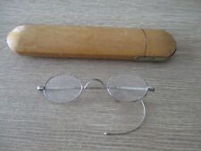 Ancienne lunette binocle "Lenaphaque"  d'époque rétro avec étui en bois 