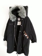 parka WIYA à capuche ,noire ,taille 46/48/50