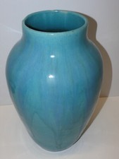 *VASE CERAMIQUE à COULURES BLEUES BORDEAUX CAUDERAN 3/5 terre cuite émaillée  D