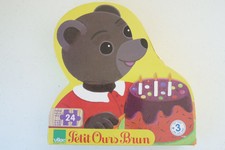 Puzzle en bois 24 pièces vintage PETIT OURS BRUN pour enfant de 3 ans et plus
