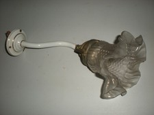 LAMPE APPLIQUE COL DE CYGNE EN EMAIL EMAILLEE EXTERIEUR COUR DE FERME USINE