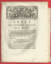 AC53-DECRET 1707-[ARRET DU CONSEIL D'ETAT DU ROI]-[MAITRES BARBIERS PERRUQUIERS]