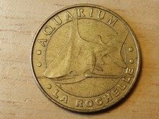 medaille souvenir MDP monnaie de Paris aquarium la Rochelle requin gris 2009