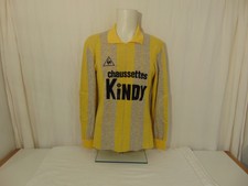 MAILLOT FOOTBALL PORTE  SPONSOR CHAUSSETTES KINDY N°1 MATCH WORN ANCIEN VINTAGE