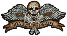 Patche dorsal écusson dos grande taille Loaded Ready patch brodé grand