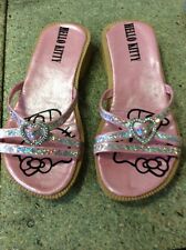 HELLO KITTY Sandales Mules Magnifique Rose Brillant Enfant 12
