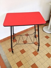Table meuble télévision desserte à roulettes sixties vintage retro
