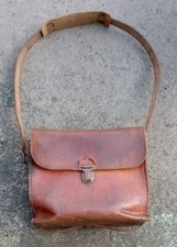 Ancienne caisse à outil de plombier, électricien en cuir TBE