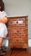antique doll furniture chiffonnier meuble de poupée pitchpin imitation bambou 