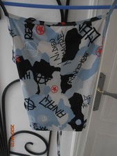 Top bleu imprimé dos nu avec liens à nouer FREE PARIS 