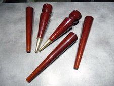 Lot de 5 pieds anciens vernis pour armoire