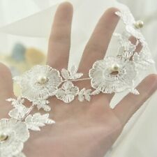 Perles Broderie Floral Guipure Dentelle Maille Tissu Rideau Panneau Diviseur New