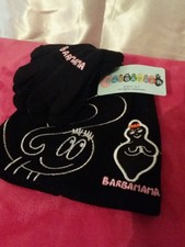 BARBAPAPA SUPERBE BONNET + GANTS T 50 cm neuf etik