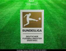Allemagne Patch Badge deutschen Bundesliga champion 20/21 Bayern Munich maillot