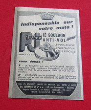 ADVERTISING PUB PUBLICITE ANCIENNE ADVERT VINTAGE 4.6 PJ LE BOUCHON ANTI VOL