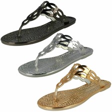 Femmes F0R800 Plate Entredoigt Sandales Été Par Spot On Vente