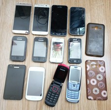 Lot 12 Samsung Galaxy J3 J5 S7 G350 Y i9100 - smartphone HS HORS SERVICE +coques