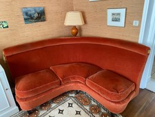 Banquette d'angle - canapé rouge brique