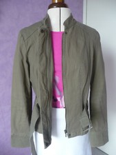 VESTE/BLOUSON DEMI-SAISON EN COTON  VERT KAKI FEMMES TAILLE 38 --  ETAM