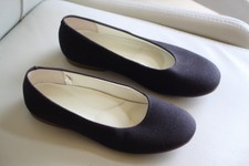 chaussons d'intérieur ballerines pantoufles toile noire MUJI - 23 Jap - 36 Fr -