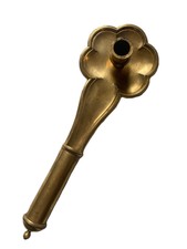 Maison TRIOULLIER Bougeoir d’Évêque à Main Épiscopal Église Métal Doré XIX ème