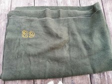 Ancienne couverture militaire, armée française, laine. Vintage wool fabric 68-89