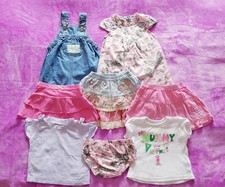 Fille 3-6 mois robe d'été jupe t-shirt Top ANGE Bundle (8 objets)