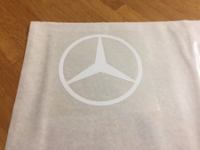 MERCEDES  LOGO  PATCH FLOCAGE FLEX BLANC  - 9 CM DIAMETRE