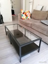 Table basse vitrée hauteur 32cm, 1mx40cm