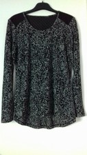 Haut/tunique/pull léger noir/gris T/1 ou 40 "Autre Ton" m.longues