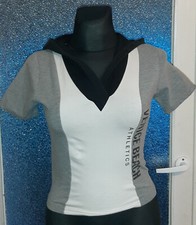 Venice Beach Femmes Gris à Capuche T-Shirt Manches Courtes Taille L