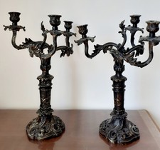 Superbe  et ancien  bougeoir   style louis  XV  candélabre bronze doré 19eme