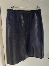 Jupe En Cuir Noire Vintage