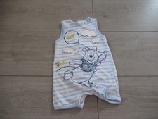 combishort à rayures bleu winnie l'ourson disney  3 mois