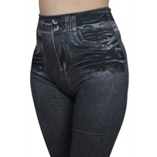 Legging effet jeans usé noir S/M et M/L  pas cher