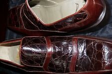 Chaussures crocodile bi-couleur - Fabrication italienne - taille 41 - Neuves 