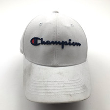 Champion Chapeau Casquette Strapback Blanc Noir Réglable Brodé Homme Adulte