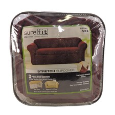 SureFit Stretch Metro 2-Piece Sofa Slipcover Burgundy