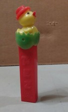 Vintage RARE 1970's Chick in Green Egg Red Hat No Feet Pez Dispenser