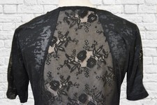 CHEMISE TUNIQUE NOIRE TISSU DENTELLE TAILLE L MARQUE JENNYFER TRÈS BON ETAT