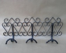 Ancien porte manteaux serviettes patères en métal fer forgé déco vintage Chaty