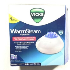 Vicks WarmSteam (V150SGN) 5.6 L Night Light Auto-Shut Off Vaporizer! Open Box! 