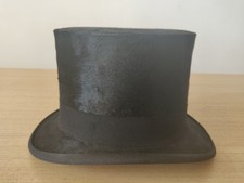 ANCIEN CHAPEAU HAUT DE FORME CHAPELIER  ADRIEN RUE DE RIVOLI PARIS BELLE EPOQUE 