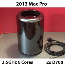 2013 Mac Pro 3.6GHz 6-Cores Double AMD D700 128GB RAM 4TB PCI Exprimer SSD