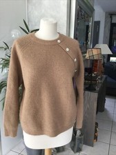 Pull PEACE N’ L❤️VE taille M beige camel laine boutons strass